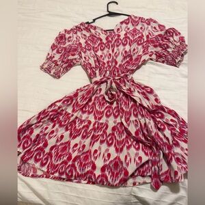 Casual Pink Patterned Dress